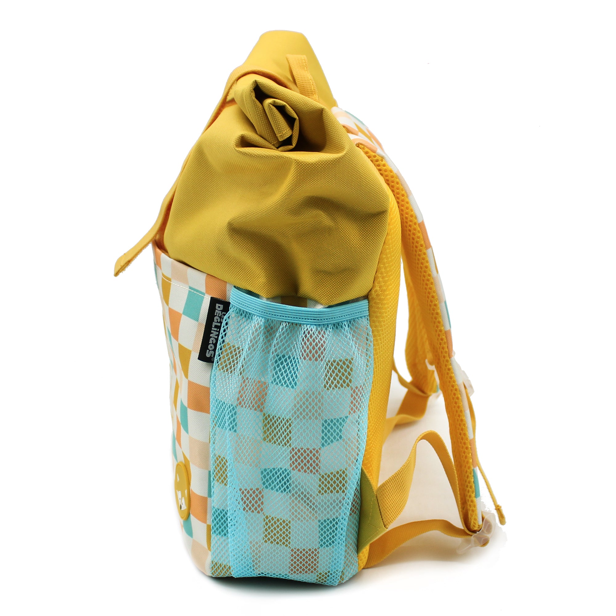 Les Deglingos Cyranos zaino rolltop volpe giallo senape