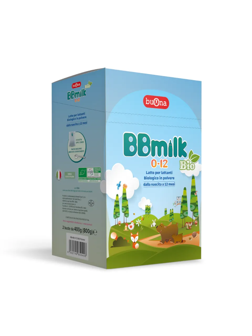 BBMilk 0-12 latte in polvere bio 800 g dalla nascita