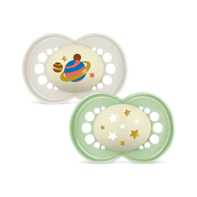 MAM Original Night succhietto 16+ mesi neutro set 2 silicone