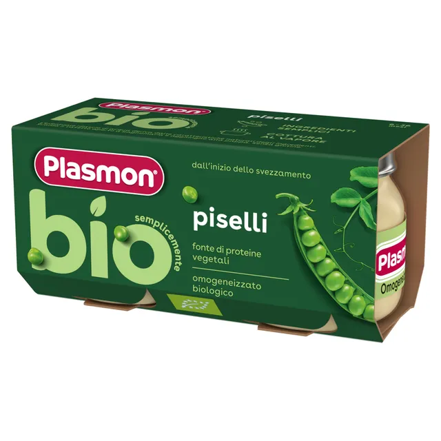 Plasmon Omogeneizzato Piselli Bio 2x80g Senza Glutine