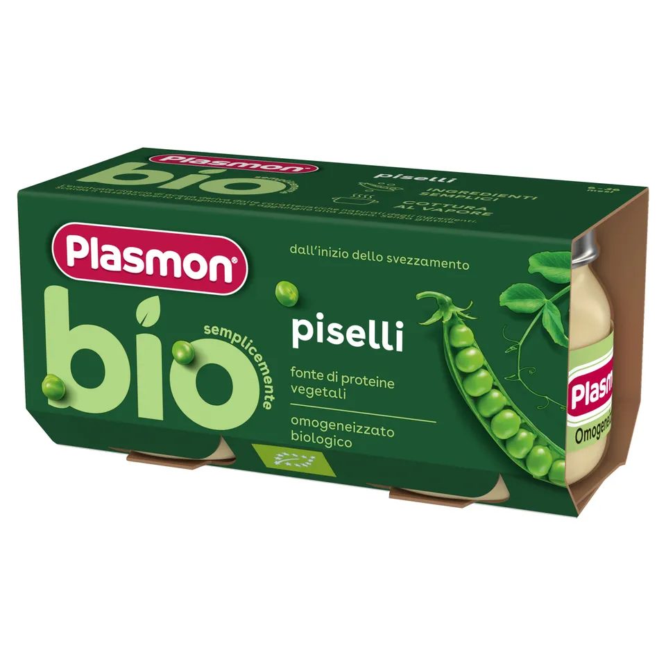 Plasmon Omogeneizzato Piselli Bio 2x80g Senza Glutine