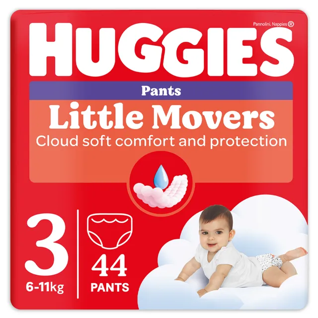 Huggies Little Movers Pannolini Mutandina Taglia 3 44pz