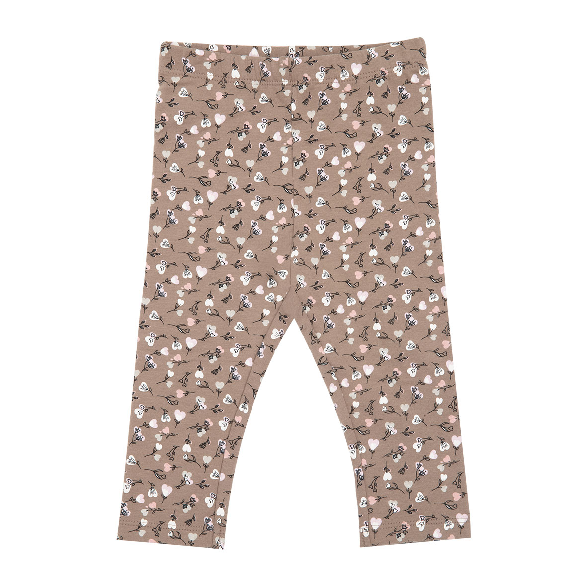 Toys Center Baby legging felpato bimba marrone floreale stretch