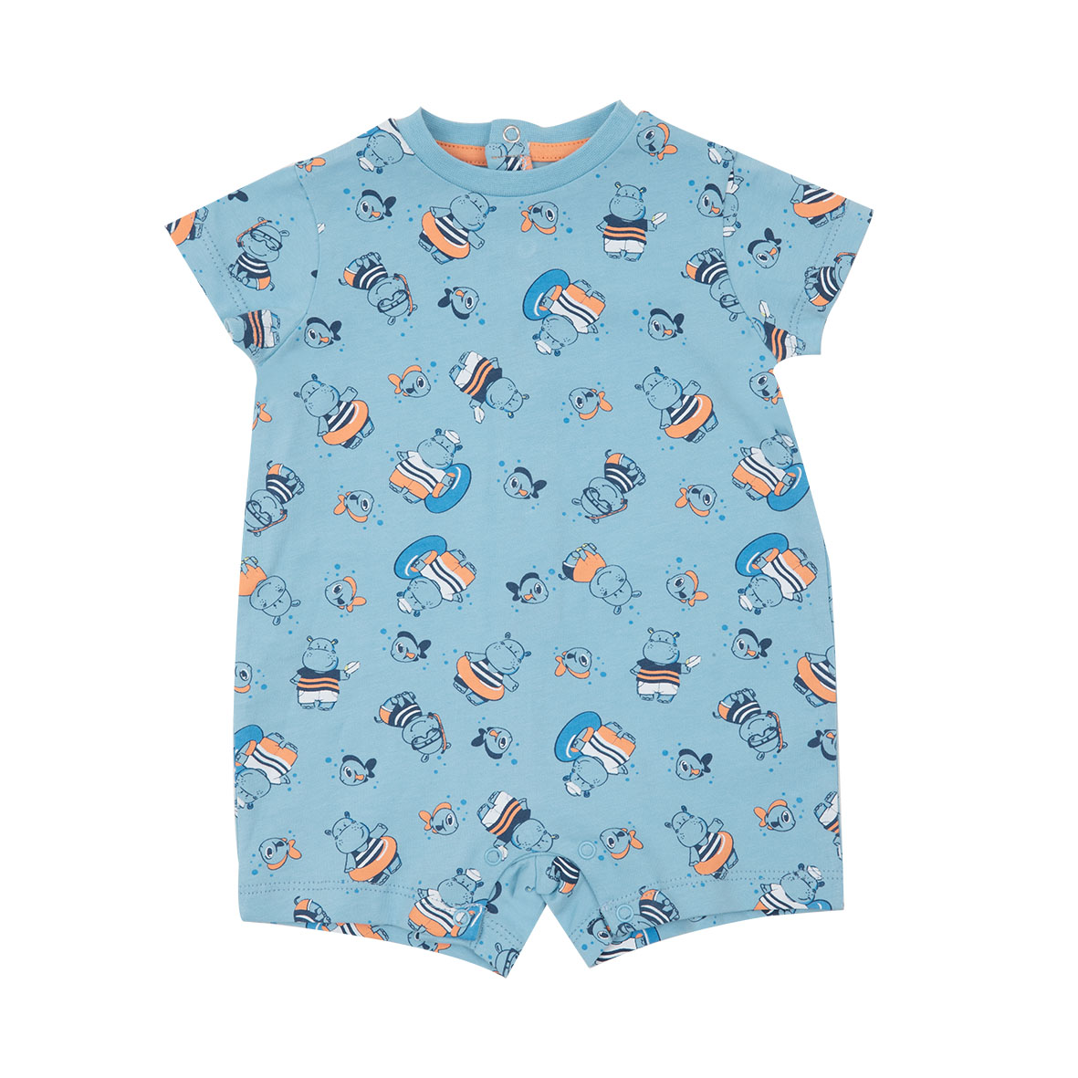 Toys Center Baby Pagliaccetto Neonato Azzurro Hippo Allover