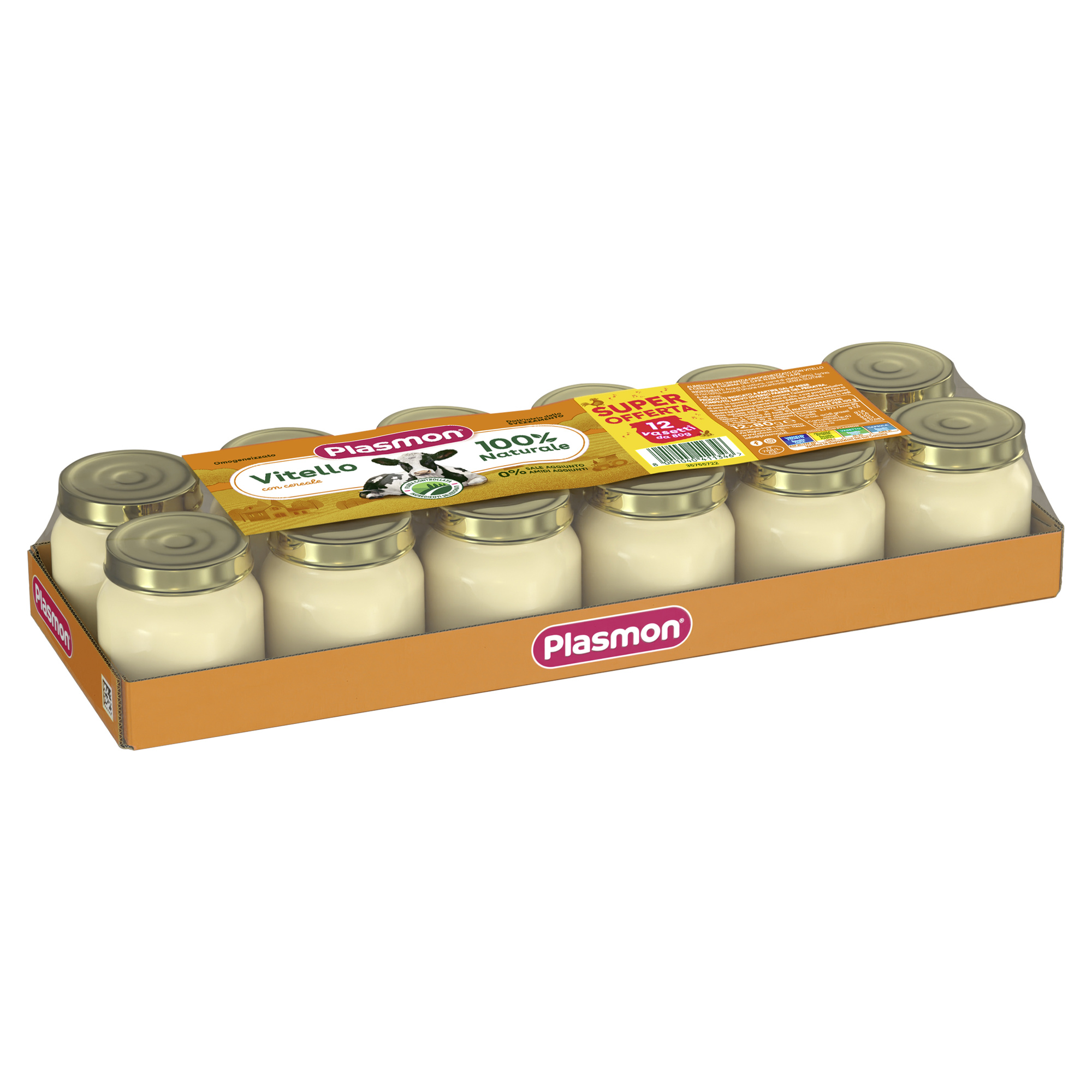 Plasmon Omogeneizzato Vitello omogeneizzati 12x80g senza glutine
