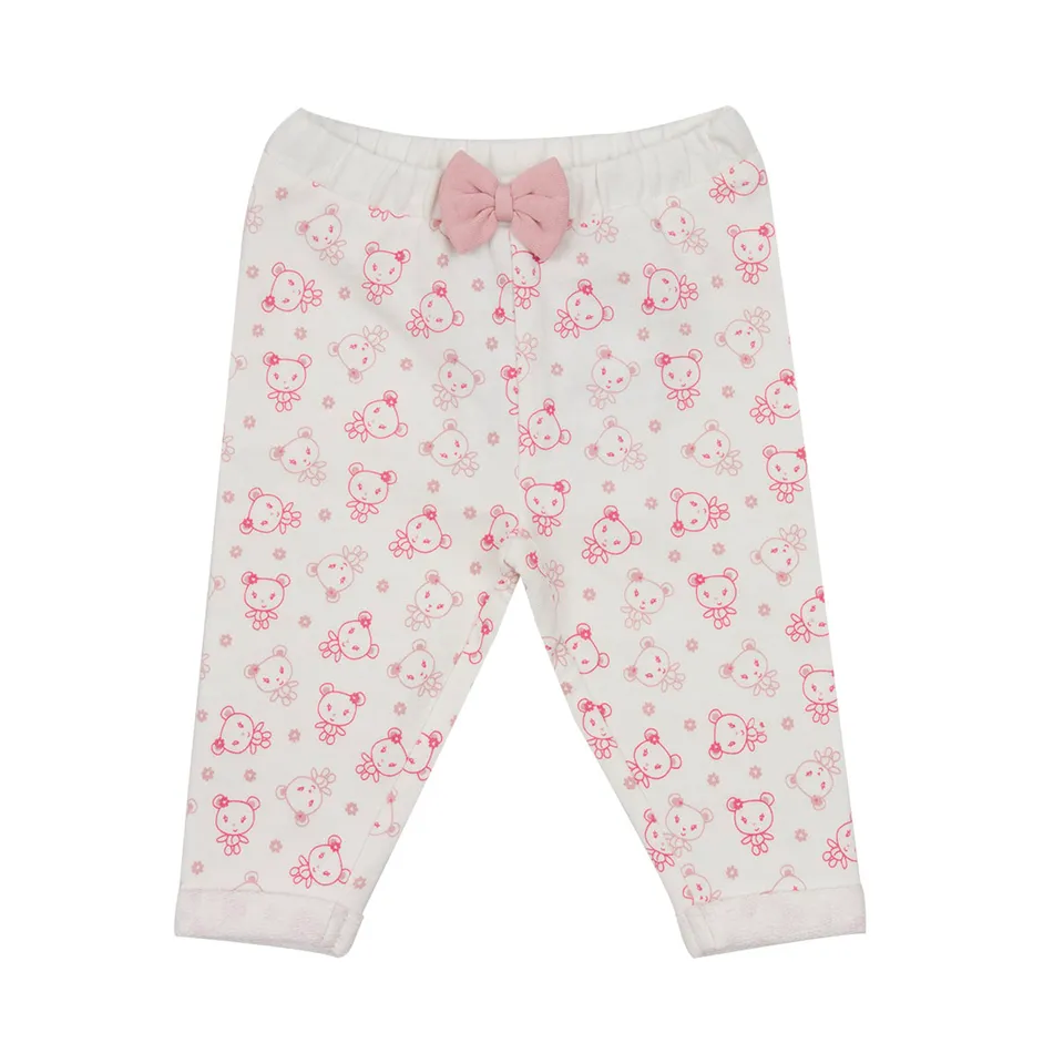 Mawi pantalone felpa bimba fantasia orsetti con fiocco