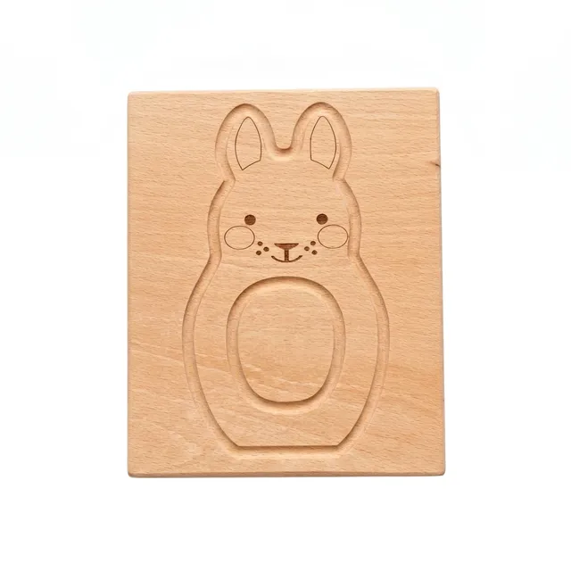 Rosa & Bo Bo Bunny tavola sensoriale in legno made in UK tattile