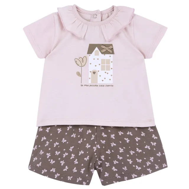 Chicco completo maglietta e pantaloncini bimba lavabile