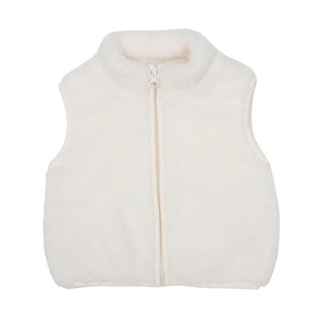 Toys Center Baby Gilet Bimba Panna Morbido con Zip