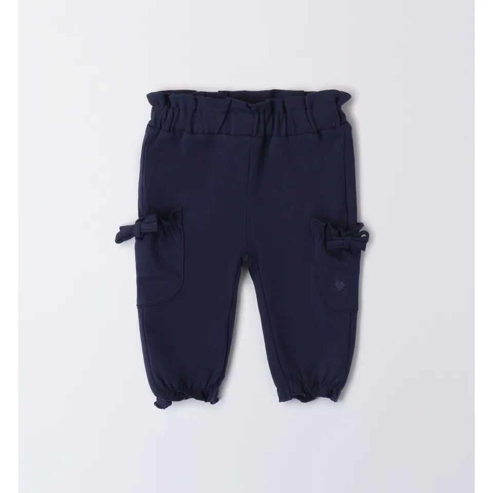 iDO Pantalone Felpa Bimba Beige Cotone 1-24 Mesi