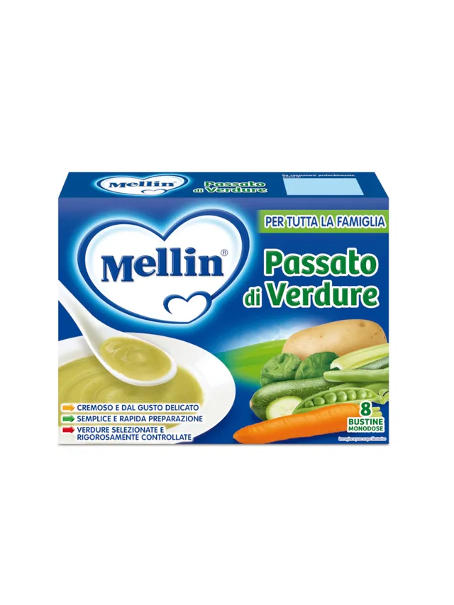 Mellin passato di verdura solubile 8 bustine da 13 g