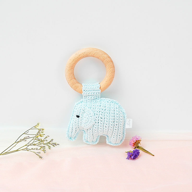 Piccoli Toys Adolfo sonaglio uncinetto elefante cotone