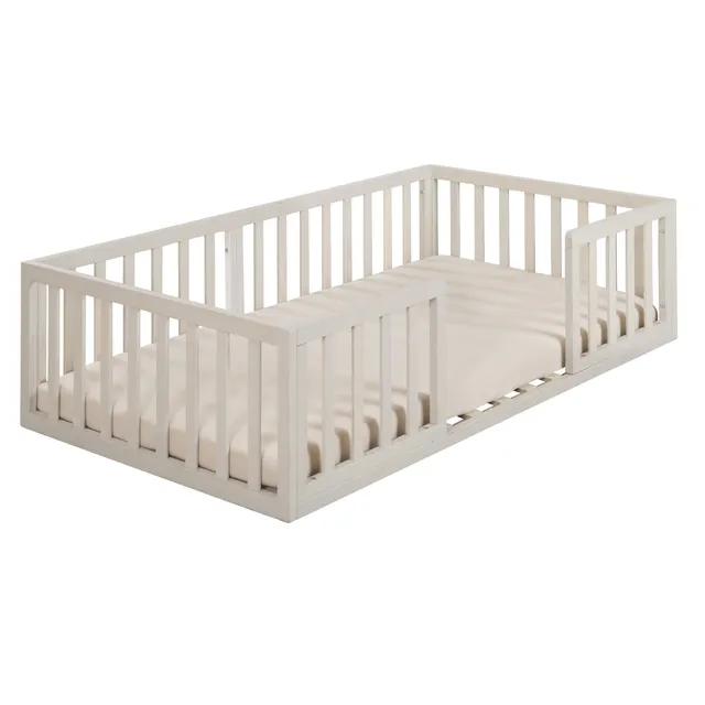 Roba Montessori 70x140 lettino terra sbiancato
