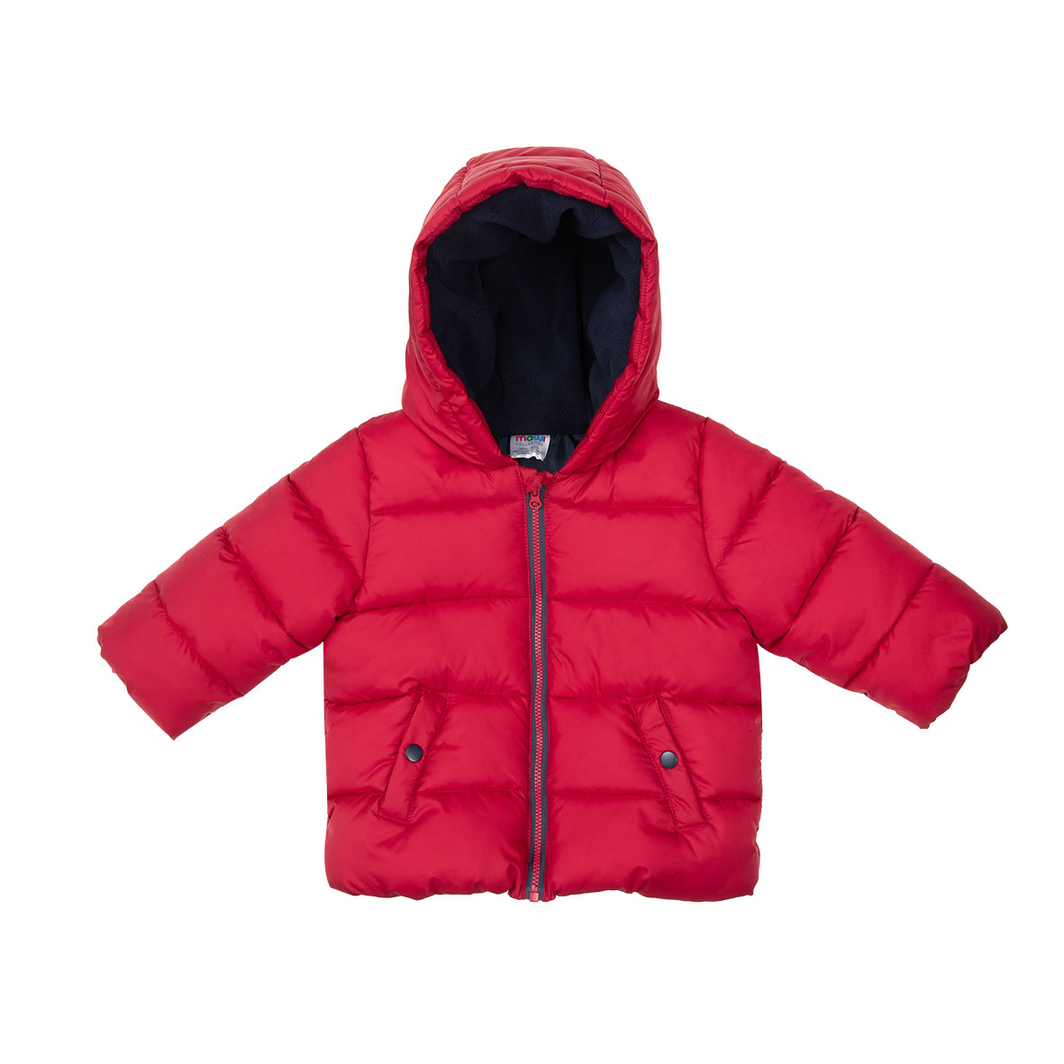 Toys Center Baby piumino bimbo rosso con cappuccio e tasche