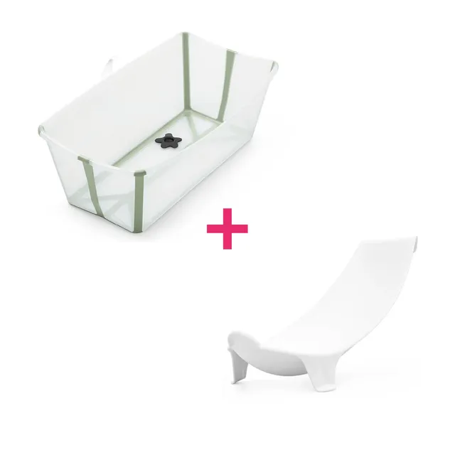 Stokke Flexi Bath vaschetta bagnetto verde con supporto