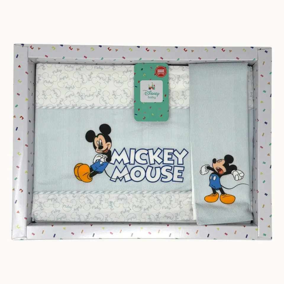 Ellepi Baby Disney Mickey Mouse lenzuola lettino 3 pezzi