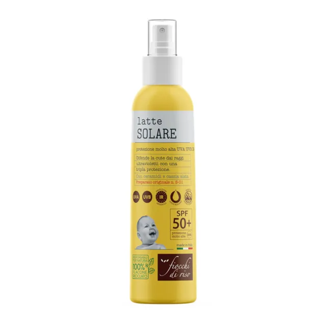 Fiocchi di Riso Bimbi Latte Solare 50+ Bambini Resistente Acqua