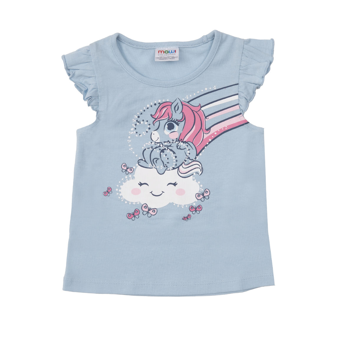 Toys Center Baby canotta bimba azzurra unicorno jersey