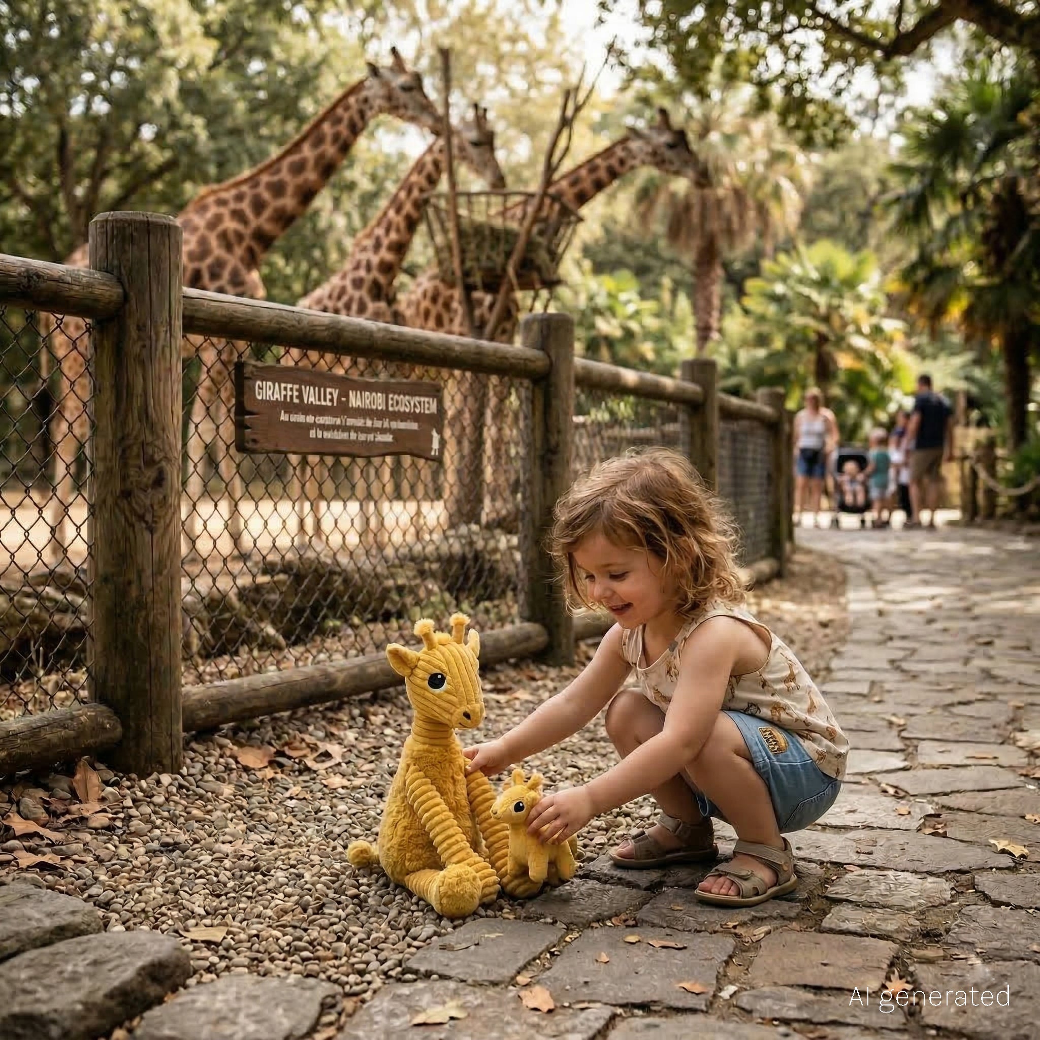 Les Deglingos Ptipotos Loncou peluche giraffa gialla