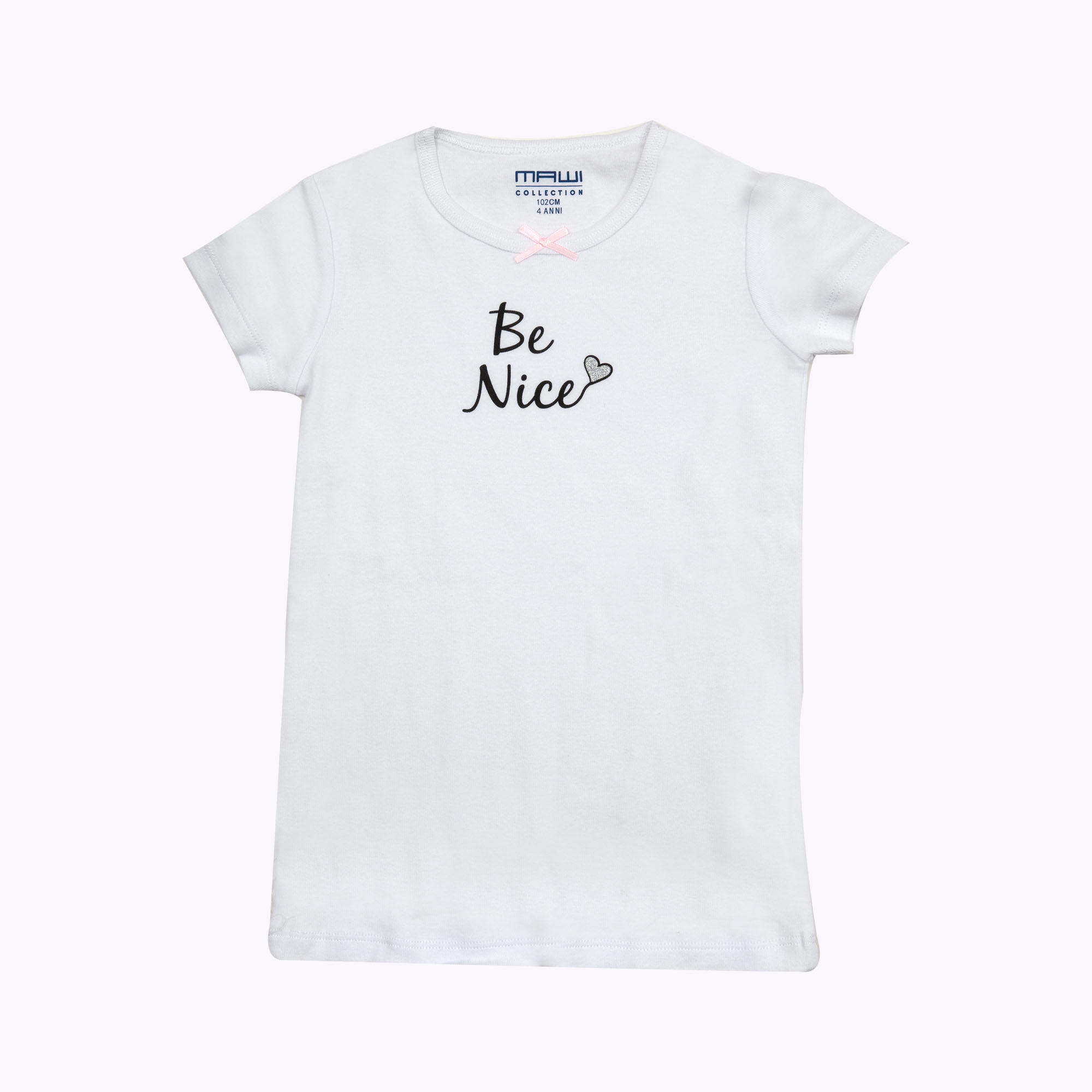 Mawi T-shirt Mezza Manica Costina Cuori Pack 2pz Cotone