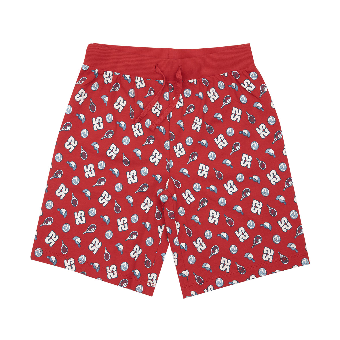 Toys Center Baby Bermuda Bimbo Rosso Stampa Baseball