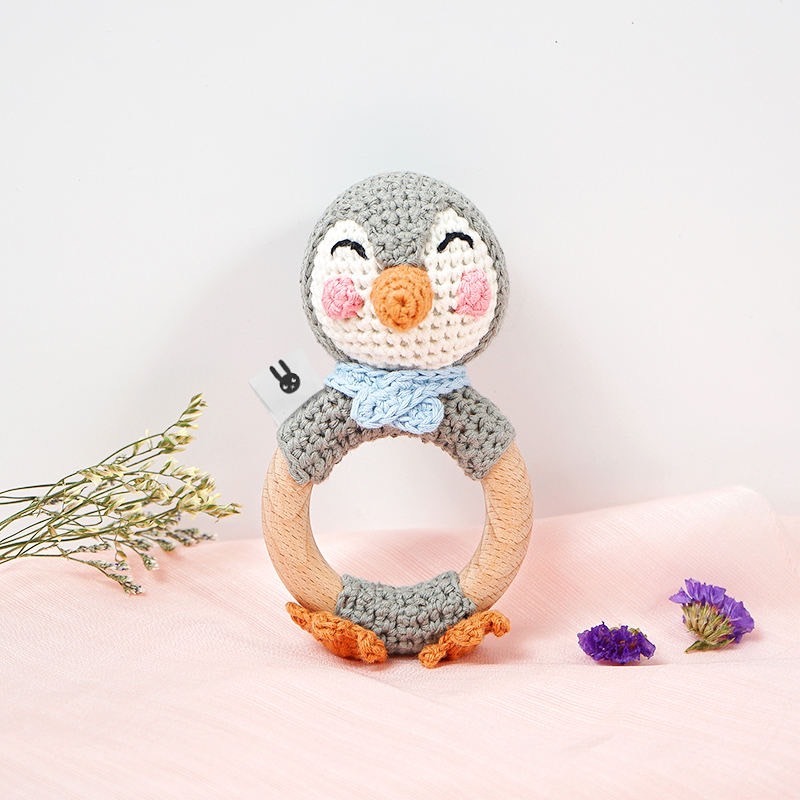 Piccoli Toys Marzio il Pinguino sonaglio uncinetto