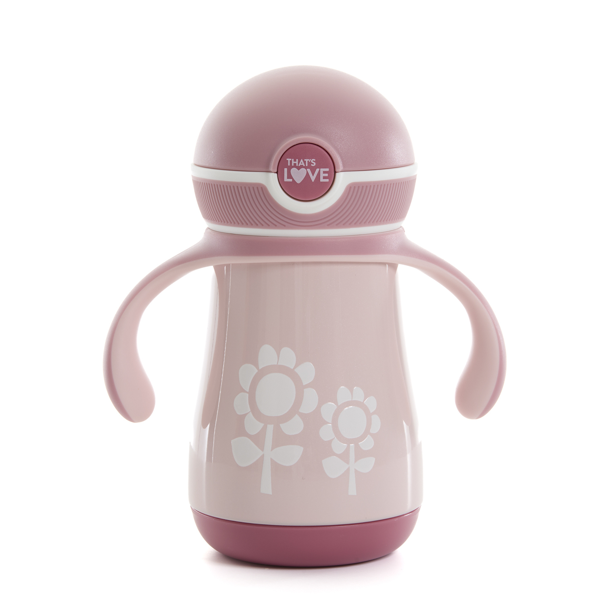 That's Love Flower tazza inox 260 ml 15 mesi cannuccia