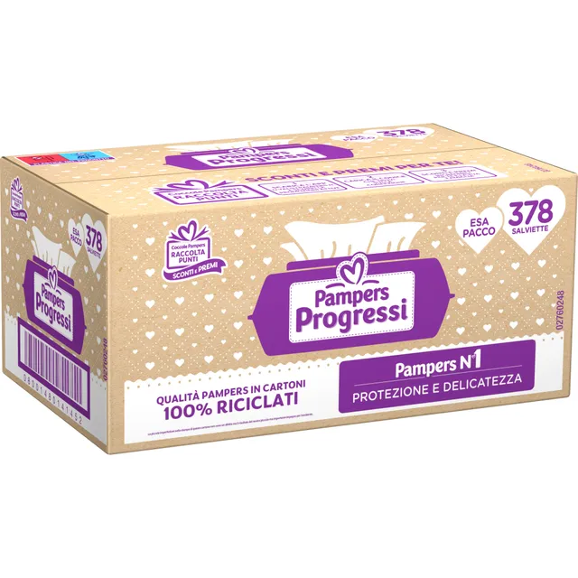 Pampers Progressi Sensitive salviette 378 pezzi