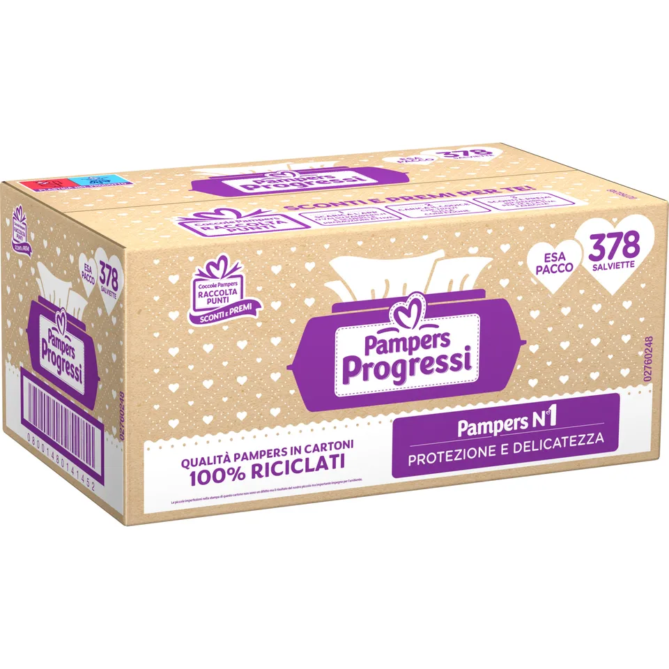 Pampers Progressi Sensitive salviette 378 pezzi