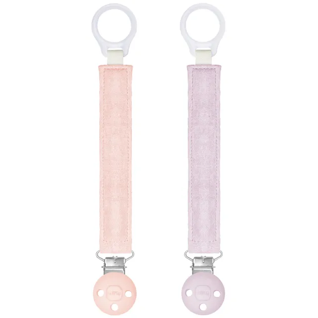 MAM Clip catenella portaciuccio rosa lilla set 2 pezzi