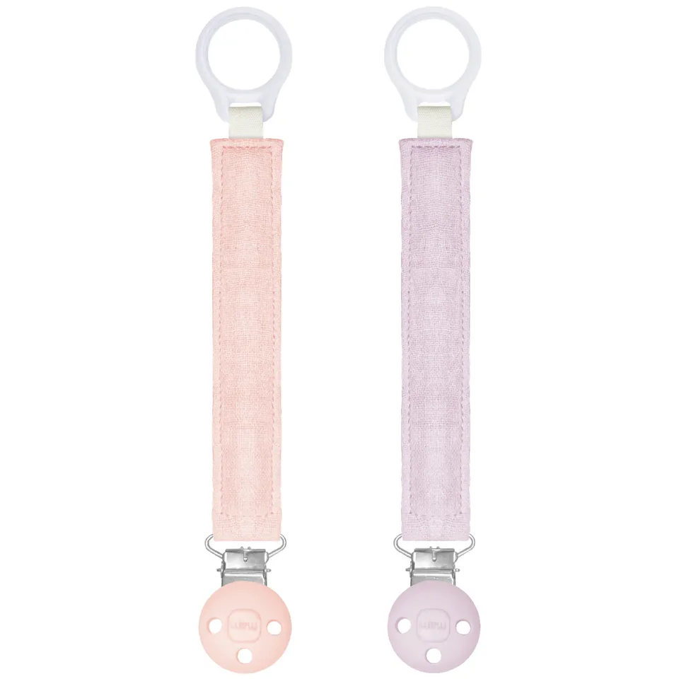 MAM Clip catenella portaciuccio rosa lilla set 2 pezzi