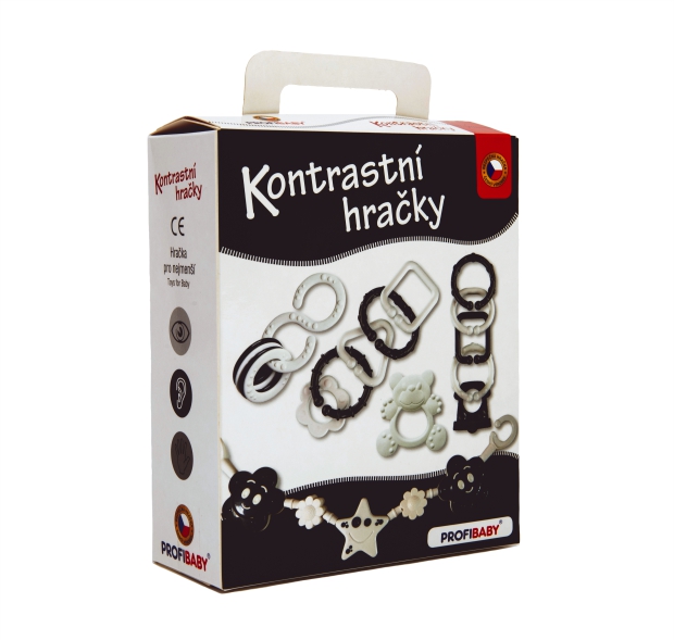 Profibaby Contrasto set giocattoli bianco nero 4 pezzi