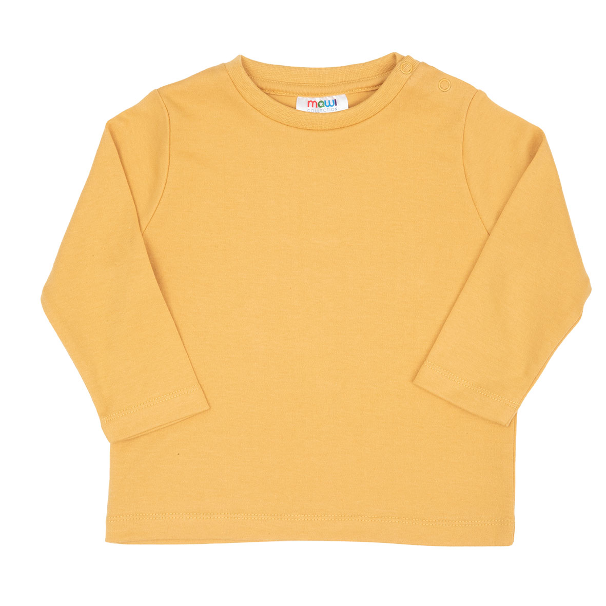 T-shirt Bimbo Manica Lunga Gialla Interlock Clip