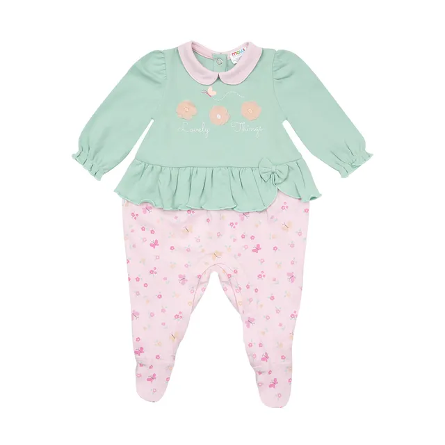 Toys Center Baby tutina neonata bicolor verde rosa piedini