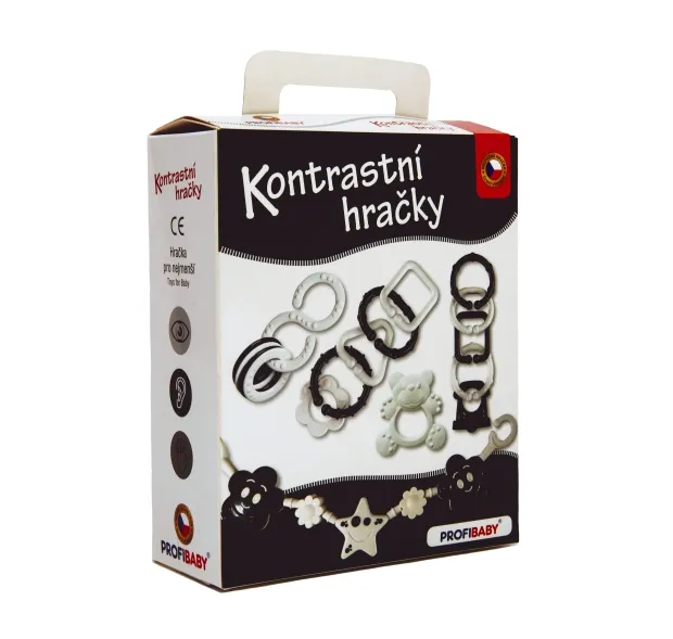 Profibaby Contrasto set giocattoli bianco nero 4 pezzi