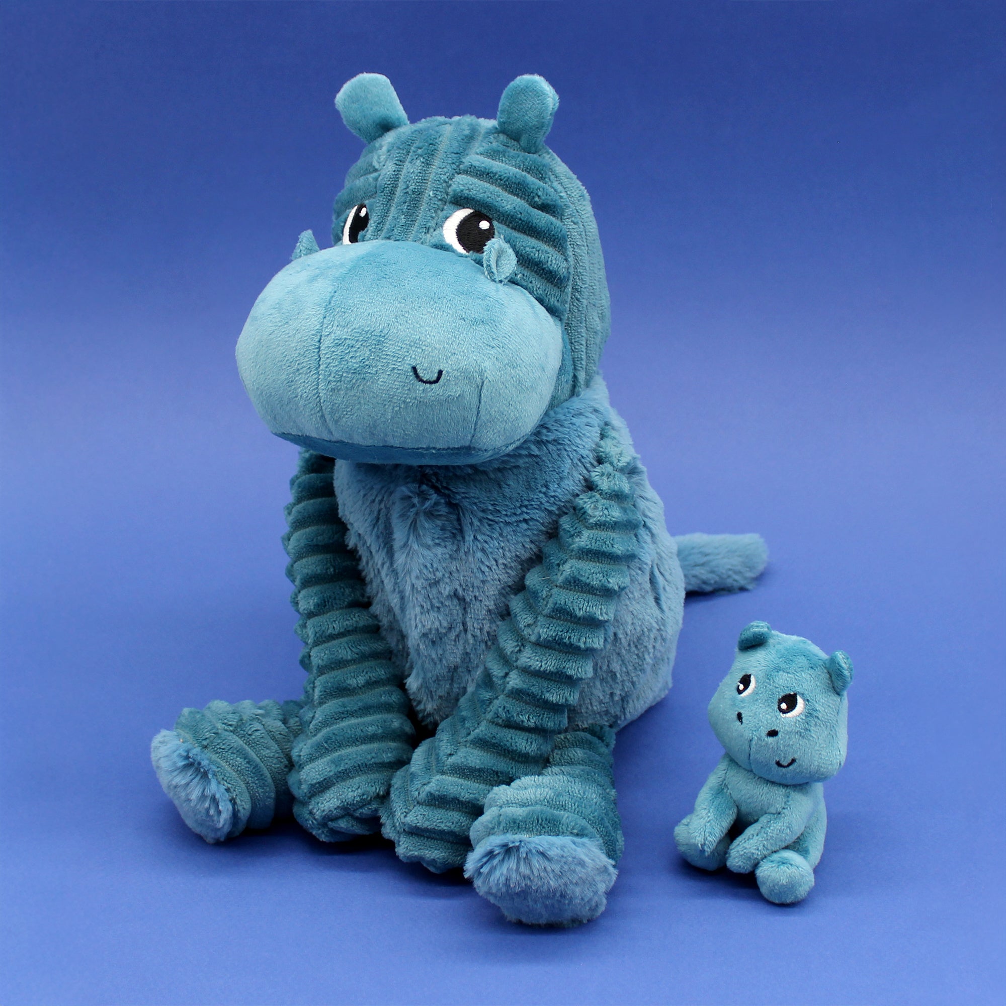 Les Déglingos Ptipotos Bibou peluche ippopotamo blu