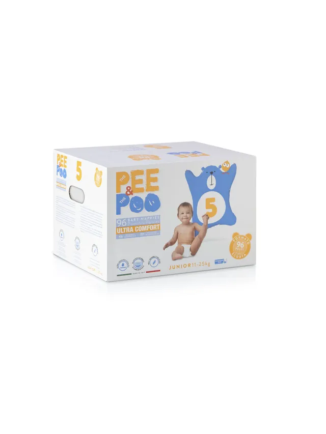 Pee&Poo Jumbo Junior pannolini taglia 5 96 pezzi cotone