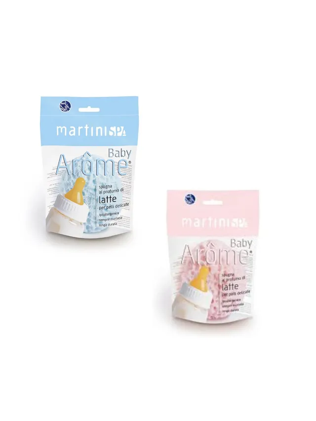 Spugna baby profumo latte rosa azzurro morbida