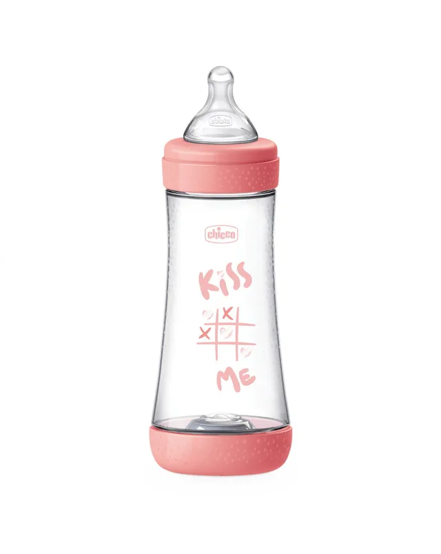 Chicco Perfect 5 biberon rosa silicone 300ml 3 fori