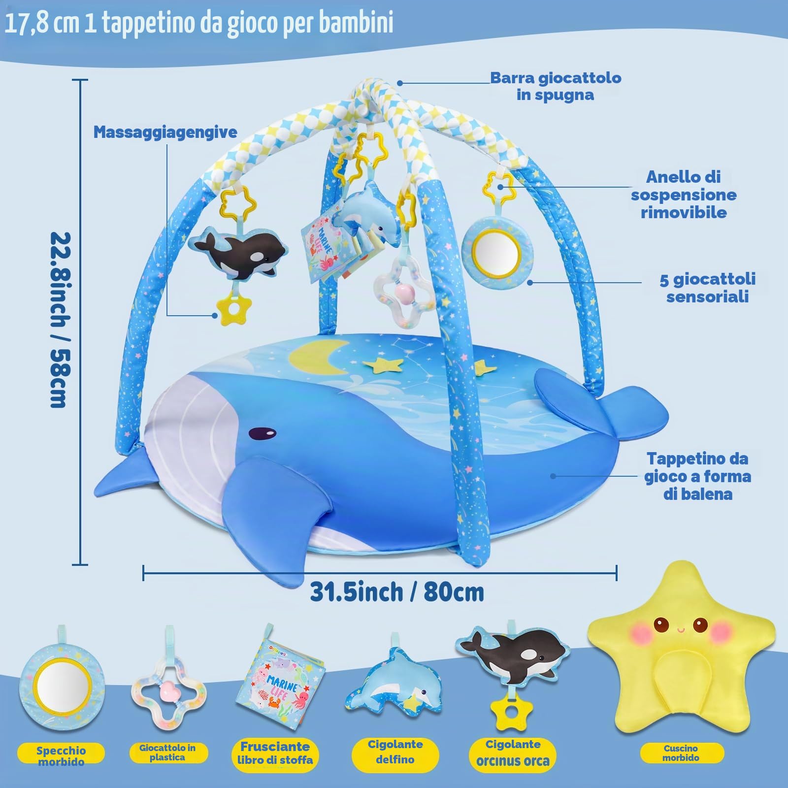 Dr.Rapeti Palestrina Neonato 79x79 cm con Specchio