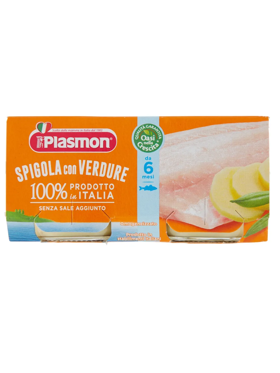 Plasmon spigola patate omogeneizzato pesce 2x80g 6 mesi