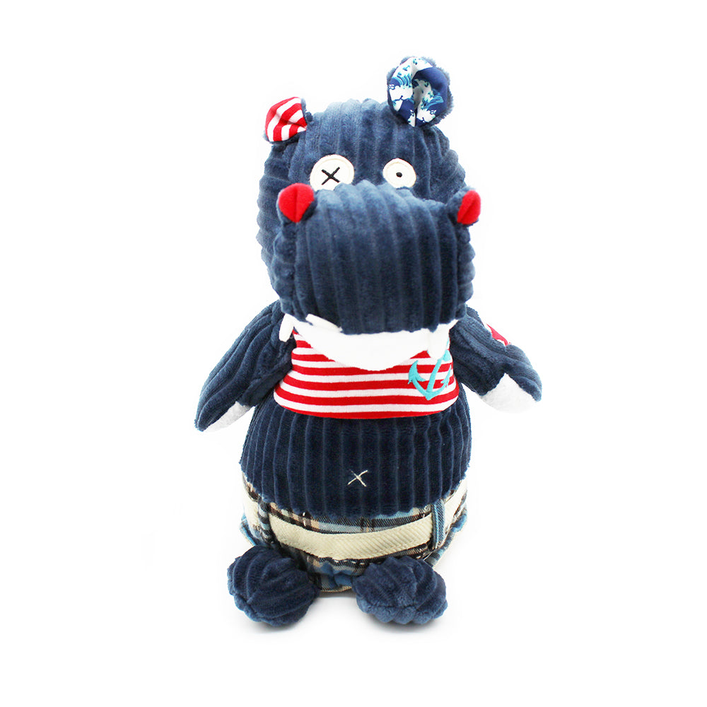 Les Déglingos Originals peluche Hippipos ippopotamo blu