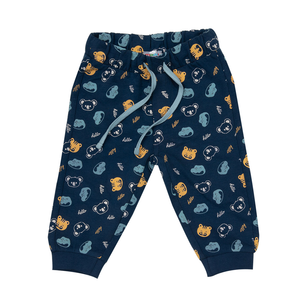 Toys Center Baby pantalone bimbo french terry blu animaletti