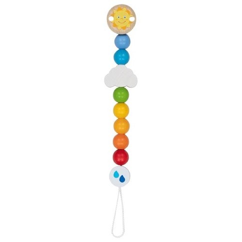 The Dida catena ciuccio legno arcobaleno sole