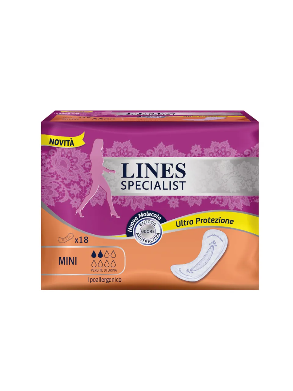 Lines Specialist Mini assorbenti incontinenza 18 pz leggera