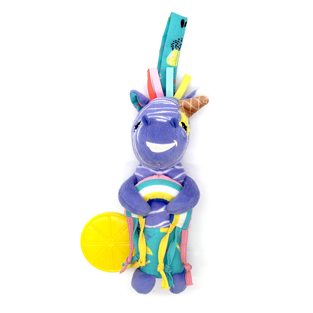 Les Deglingos Kiprokos peluche carillon zebra viola 21 cm