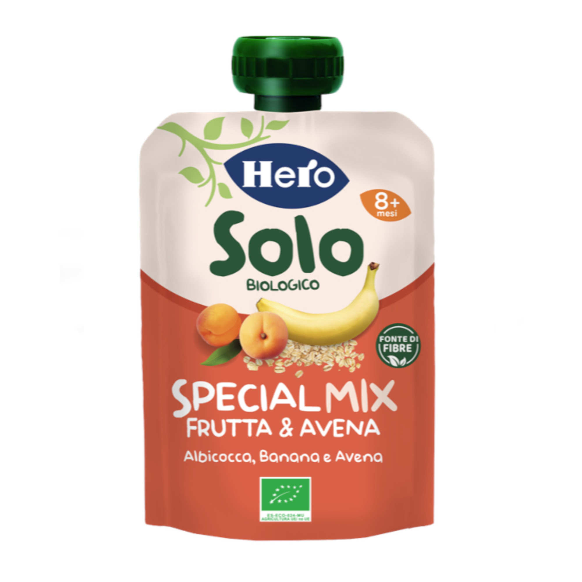 Hero Solo Pouch Frutta e Avena Albicocca Banana 100g Bio