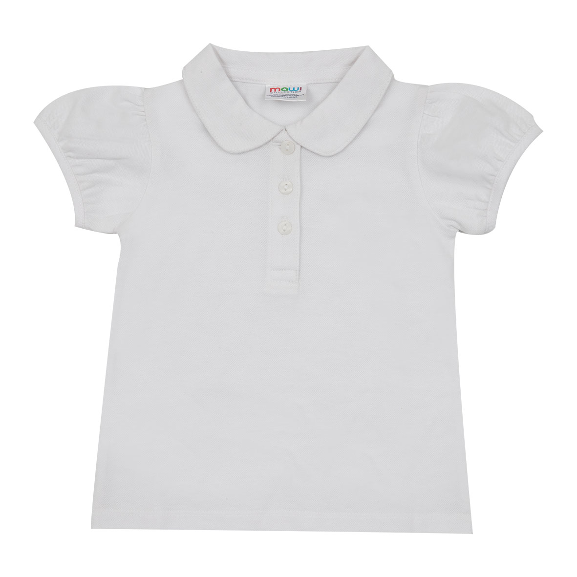 Toys Center Baby Basic polo bimba bianca con bottoni