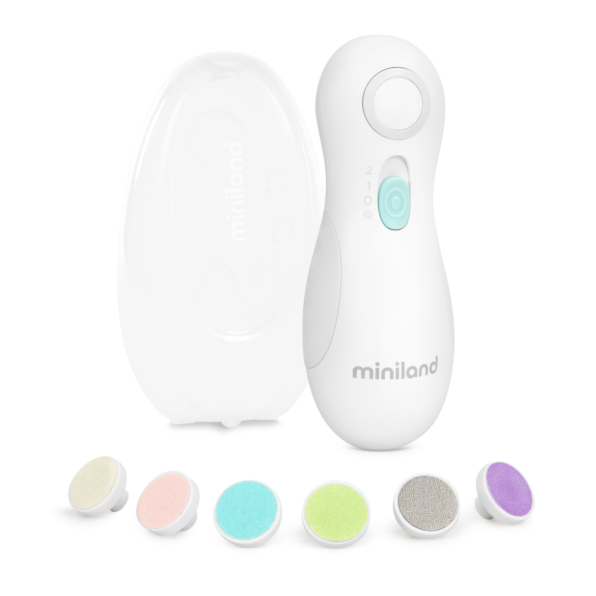Miniland Baby Nail Trimmer Tagliaunghie Elettrico 6 Testine