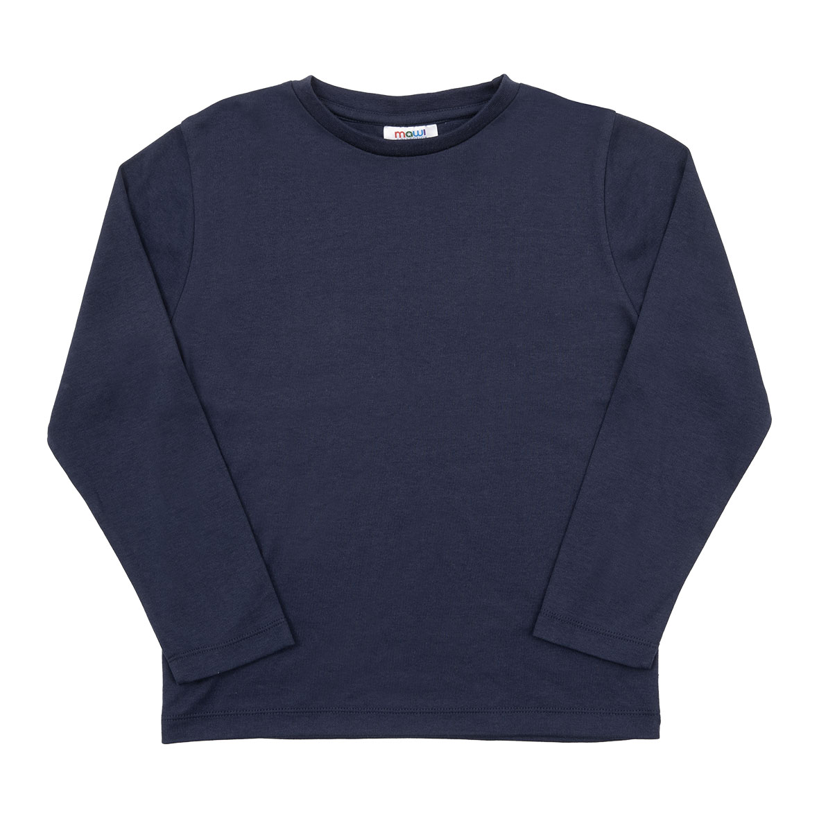 T-shirt basic manica lunga bimbo blu scuro jersey girocollo
